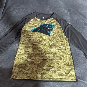 Nike Carolina Panthers Camo and Black Dri-FIT Tee